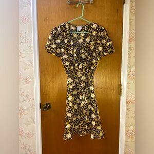 Hi There by Karen Walker for Anthropologie Persimmon Ruffle Wrap Style Dress